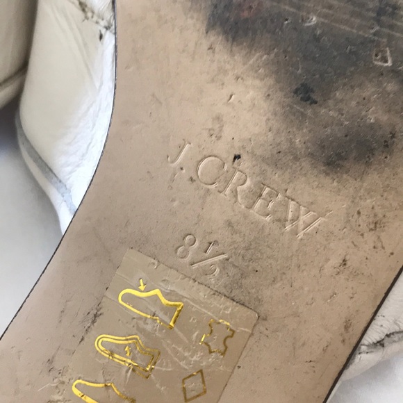 J. Crew white leather slide sandals - Picture 3 of 4